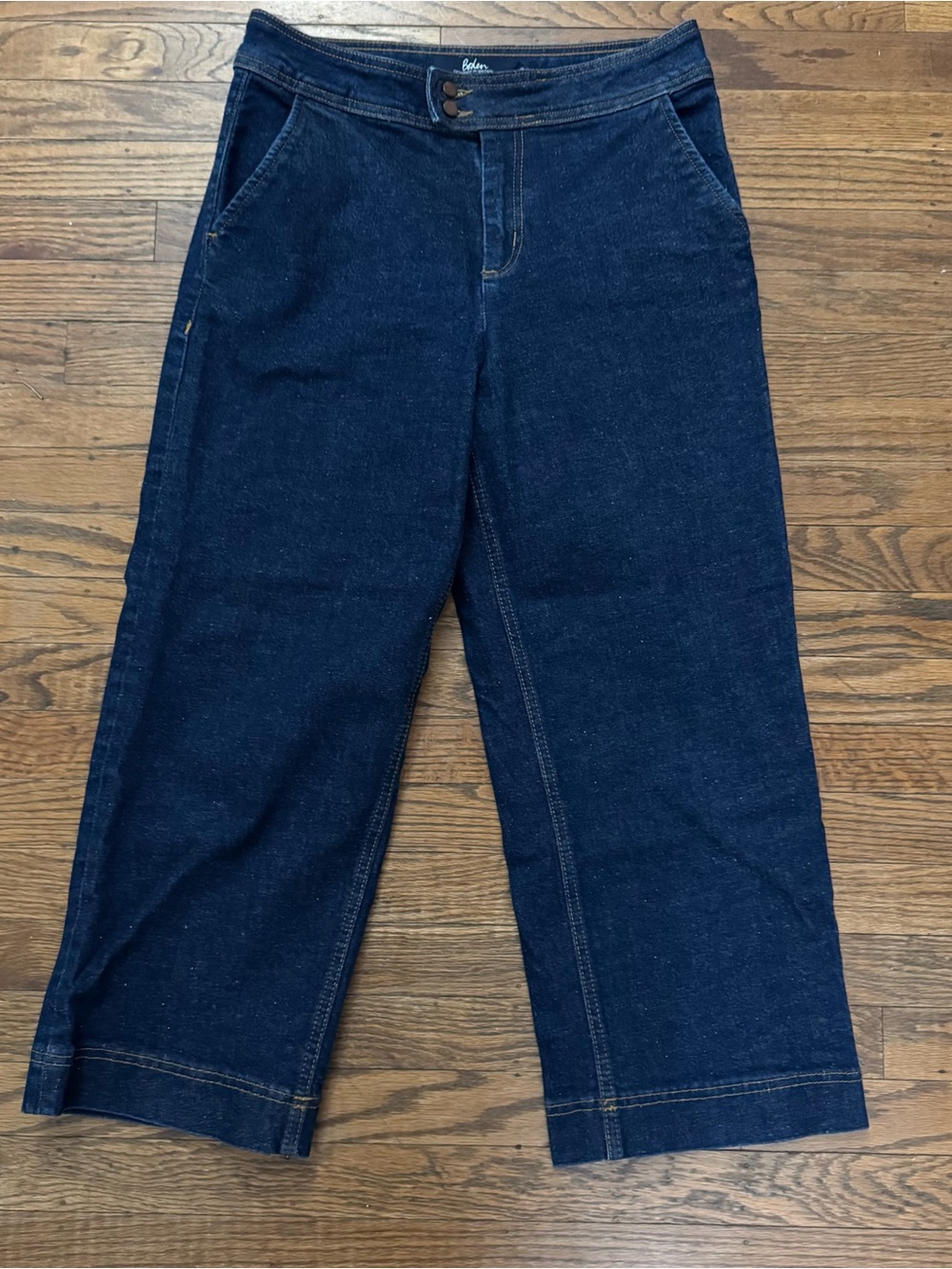 Boden Camberwell Cropped Jean Dark Blue 6 EUC
